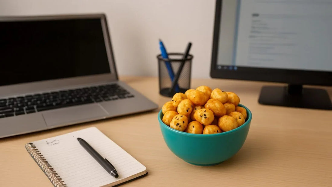 Why Roasted Makhana is the Ideal Oﬃce Desk Buddy