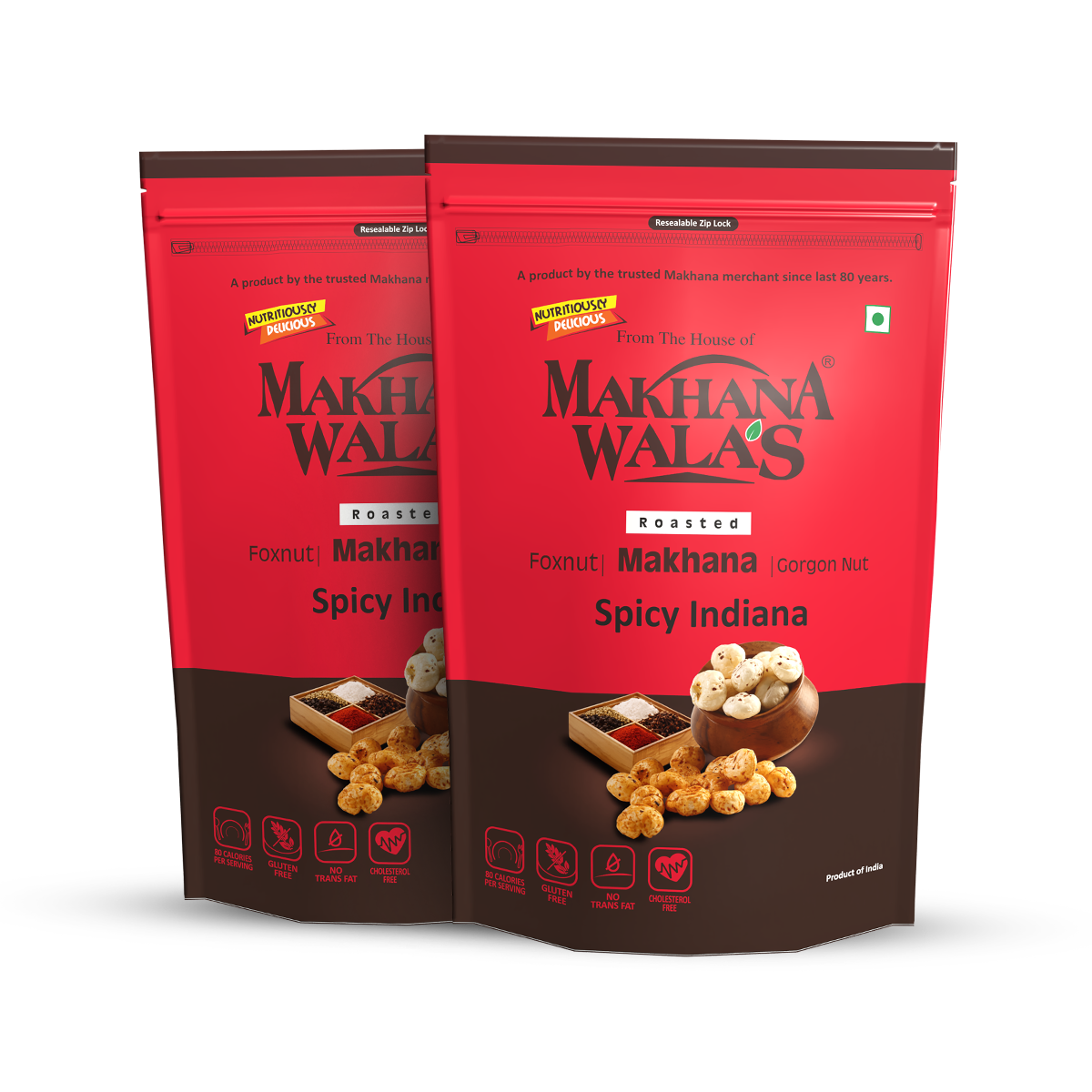 Spicy roasted makhana with Indian spices